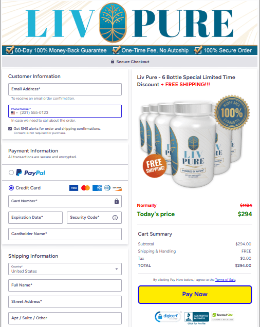 livpure_checkout_page